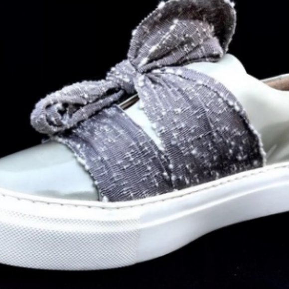 AGL patent leather platform slip-on sneaker w/ bow - Picture 5 of 12